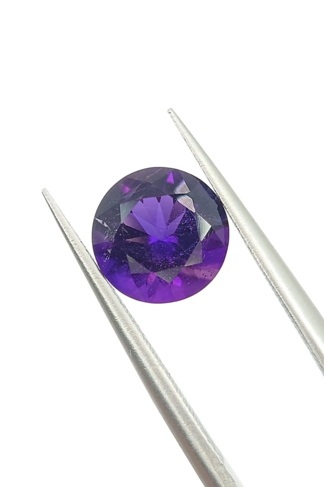 1.7ct Amethyst Round Cut Loose Gemstone From Nigeria — view 3